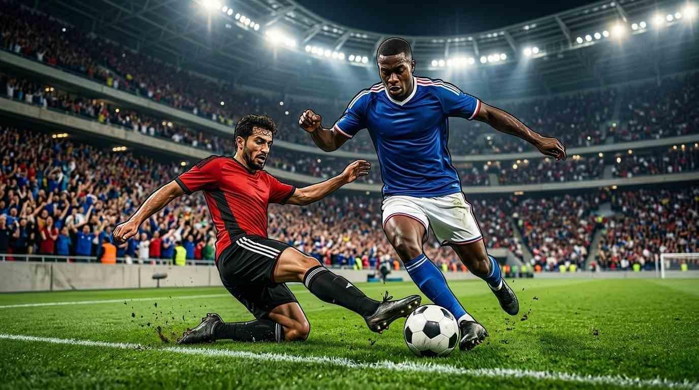 Francia e Irak protagonizan un intenso duelo en un estadio lleno durante el Mundial 2026.