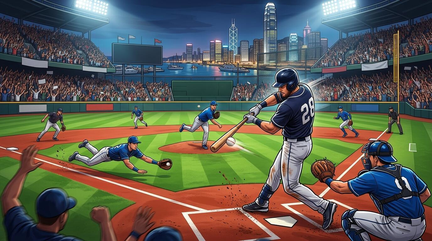 Lanzador y bateador protagonizan un emocionante duelo de béisbol ante una multitud.