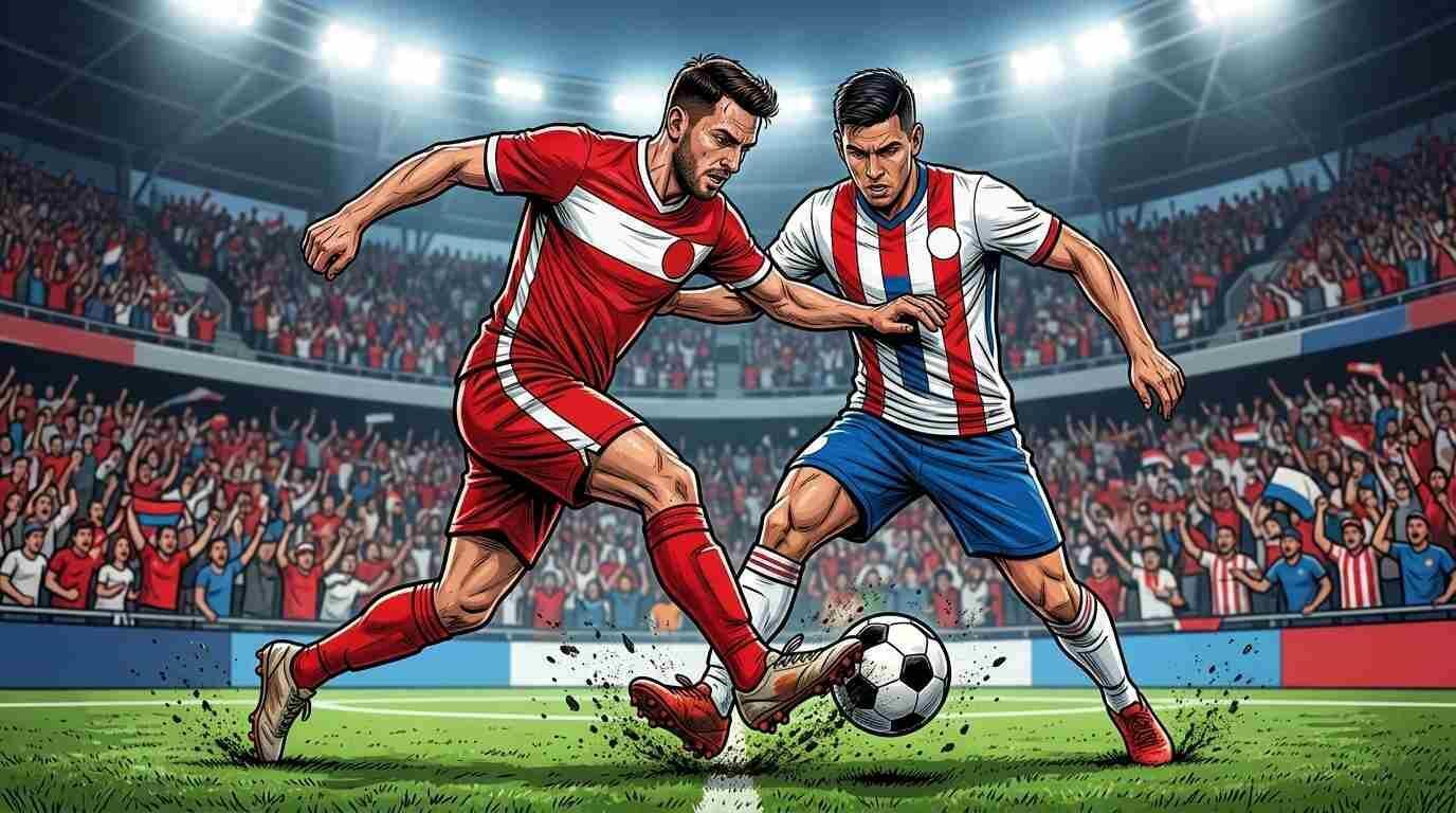Turquía y Paraguay disputan un duelo intenso en un estadio repleto durante el Mundial 2026.