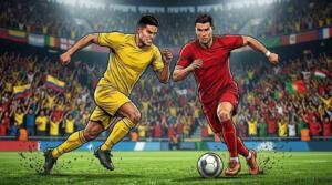 Colombia y Portugal disputan el balón en una jugada intensa durante el Mundial 2026.
